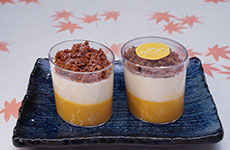 「パンプキンレアチーズプリン」